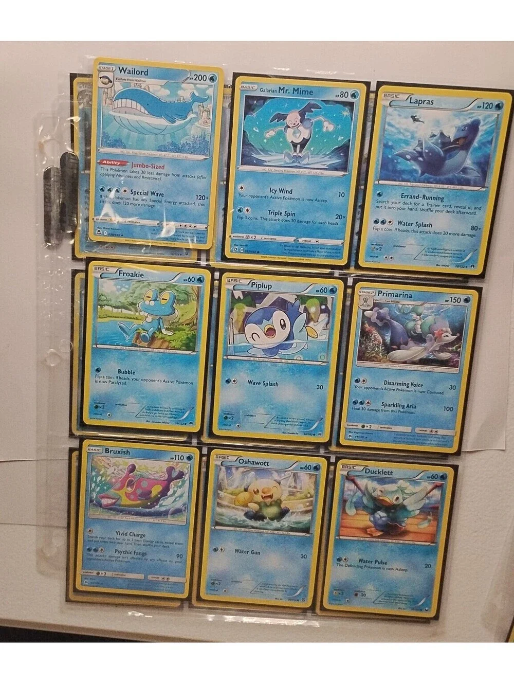 Pokemon TCG Water type bundle! Holo and non holos! 60 cards total!